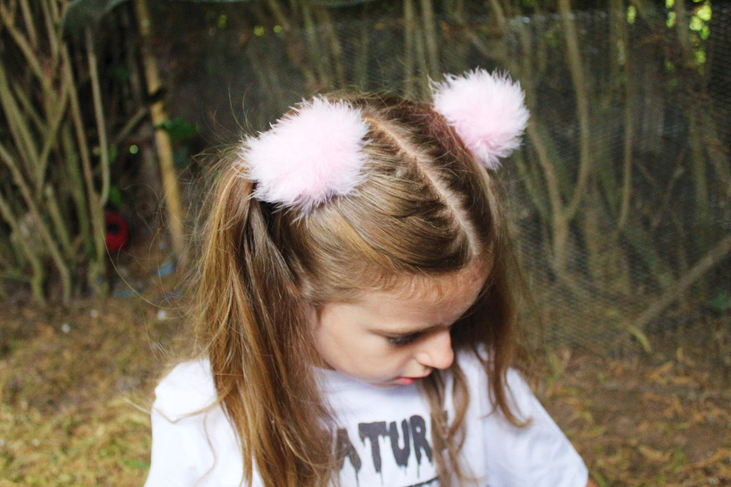 Baby Pink Fluffy Hair Ties