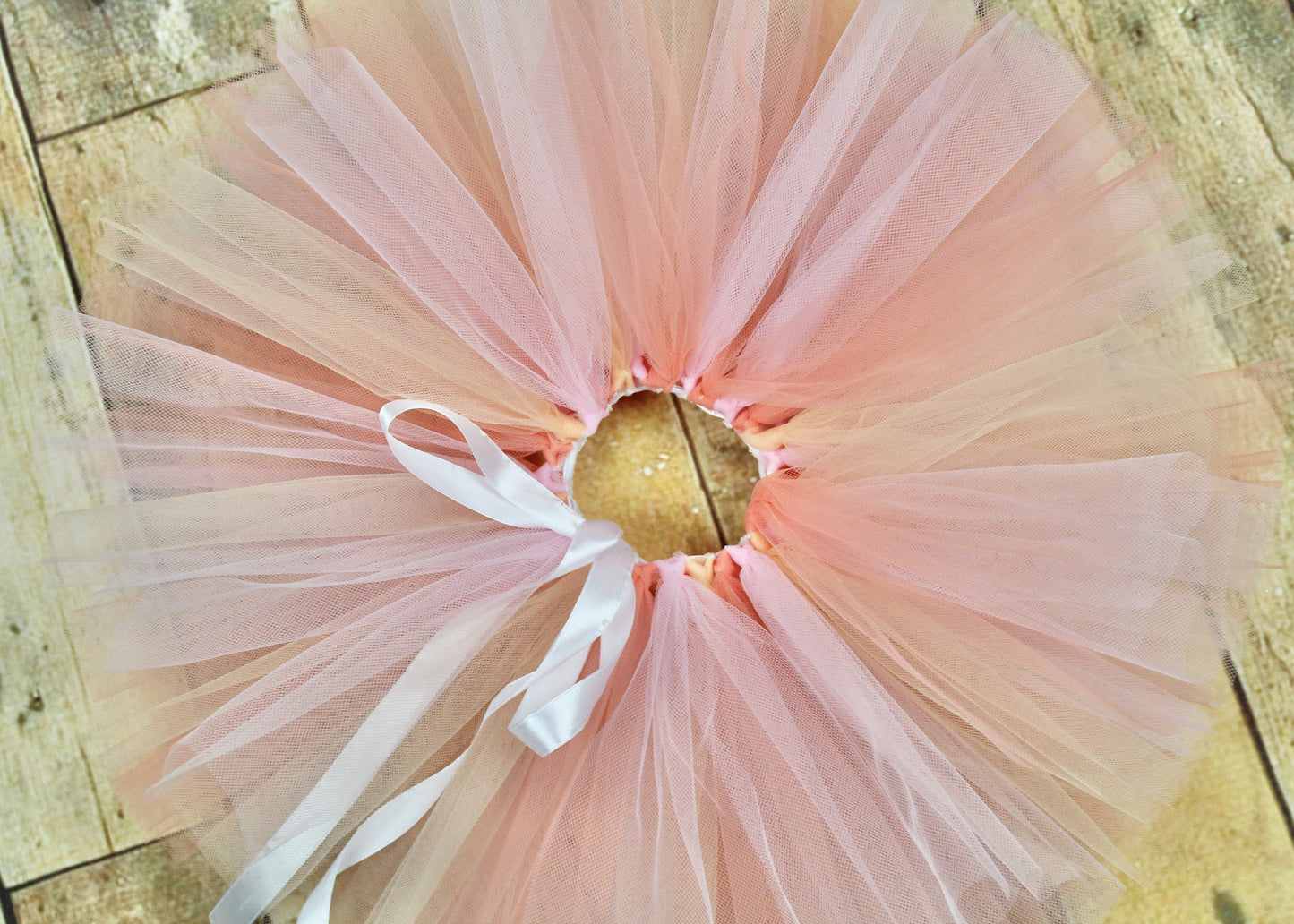 Fairy Wand Girls 1st Birthday Tutu Outfit in Peach, Pink & Gold